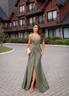 VESTIDO DE FESTA TENDÊNCIA ALÇA EM STRASS DENVER