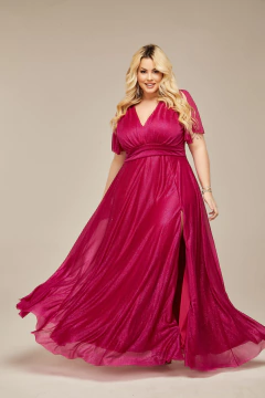VESTIDO DE FESTA LONGO TULE COM BRILHO PLUS SIZE WINCHESTER na internet