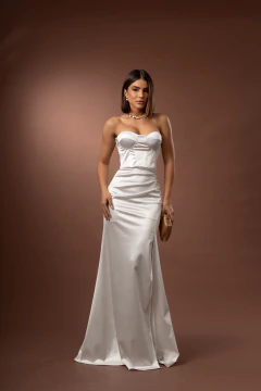 Imagem do VESTIDO DE FESTA TENDÊNCIA FASHIONISTA TOMARA QUE CAIA COM FENDA SALAMANCA