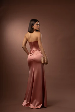 VESTIDO DE FESTA TENDÊNCIA FASHIONISTA TOMARA QUE CAIA COM FENDA SALAMANCA - Fábrica dos Vestidos