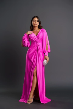 Imagem do VESTIDO DE FESTA LONGO TENDÊNCIA FASHIONISTA MANGA LONGA MALÁUI