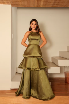 VESTIDO DE FESTA LONGO ACETINADO FASHIONISTA LANÇAMENTO ANDRADAS - comprar online