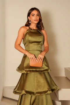 VESTIDO DE FESTA LONGO ACETINADO FASHIONISTA LANÇAMENTO ANDRADAS na internet