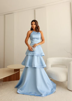 VESTIDO DE FESTA LONGO ACETINADO FASHIONISTA LANÇAMENTO ANDRADAS - comprar online