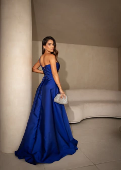 VESTIDO DE FESTA LONGO FASHIONISTA COM FLOR LANÇAMENTO GRAMADO - Fábrica dos Vestidos