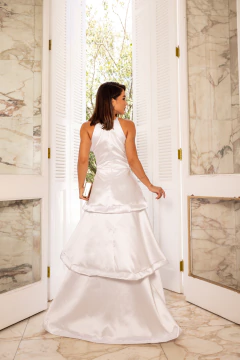 VESTIDO DE FESTA LONGO ACETINADO FASHIONISTA LANÇAMENTO ANDRADAS - Fábrica dos Vestidos