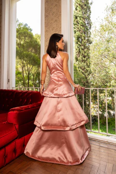 VESTIDO DE FESTA LONGO ACETINADO FASHIONISTA LANÇAMENTO ANDRADAS - comprar online