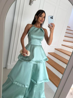 VESTIDO DE FESTA LONGO ACETINADO FASHIONISTA LANÇAMENTO ANDRADAS na internet