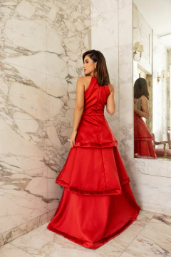 VESTIDO DE FESTA LONGO ACETINADO FASHIONISTA LANÇAMENTO ANDRADAS - comprar online
