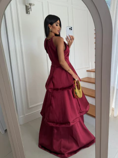 Imagem do VESTIDO DE FESTA LONGO ACETINADO FASHIONISTA LANÇAMENTO ANDRADAS