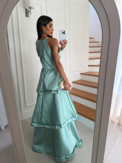 Imagem do VESTIDO DE FESTA LONGO ACETINADO FASHIONISTA LANÇAMENTO ANDRADAS