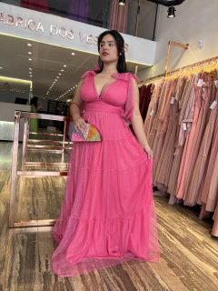 VESTIDO DE FESTA TULE SAIA TRÊS MARIAS BRILHOSO ESTADOS UNIDOS - comprar online