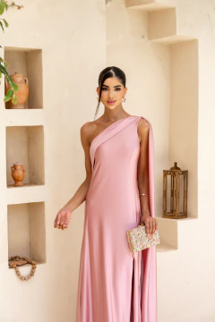 VESTIDO DE FESTA LONGO ACETINADO FASHIONISTA RIVIERA - Fábrica dos Vestidos