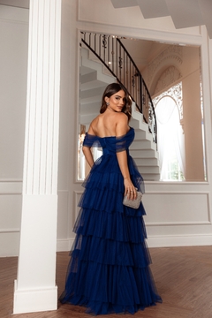 VESTIDO DE FESTA LONGO CAMADAS FASHIONISTA COPENHAGUE - loja online