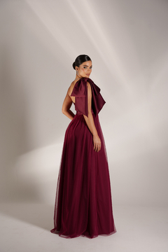 Imagem do VESTIDO DE FESTA LONGO UM OMBRO SÓ TULE COM FENDA TENDÊNCIA FASHIONISTA MANCHESTER