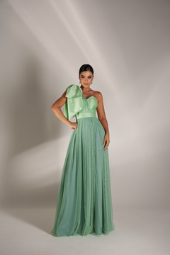 Imagem do VESTIDO DE FESTA LONGO UM OMBRO SÓ TULE COM FENDA TENDÊNCIA FASHIONISTA MANCHESTER