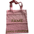 Bolsa Tote Rabanne Fame Pano Rosa