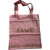 Bolsa Tote Rabanne Fame Pano Rosa
