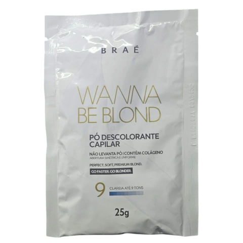 25g Sachê Pó Descolorante Capilar Braé Wanna Be Blond