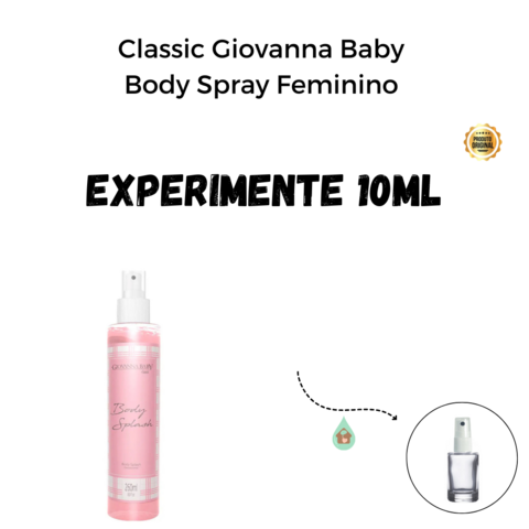 Fracionado 10ml Classic Giovanna Baby Body Spray Feminino