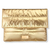 Bolsa CH Clutch Mão Puffer Carolina Herrera New York Dourada