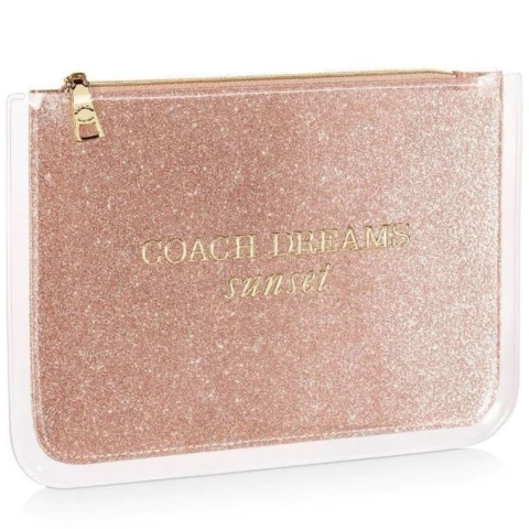 Necessaire Clutch Coach Dreams Sunset Rosa Glitter
