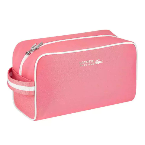 Necessaire Lacoste Fragrances Tecido com Alça Rosa