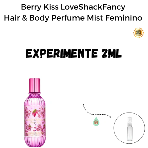 Fracionado 2ml Berry Kiss LoveShackFancy Hair & Body Perfume Mist Feminino