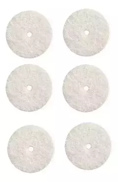 6 Discos Paño Fieltro Pulir Lustre Minitorno Ruhlmann Ru8527