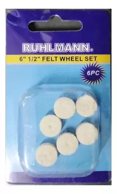 6 Discos Paño Fieltro Pulir Lustre Minitorno Ruhlmann Ru8527 - comprar online