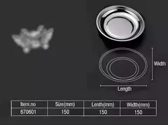 Bandeja Plato Imantada Redonda 150mm Harden Profesional - comprar online