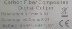 Calibre Digital Fibra De Carbono 150mm Visor Ru47025 - tienda online