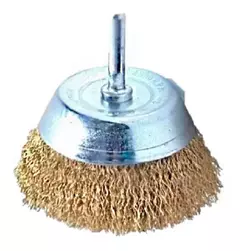 Cepillo Copa Con Eje 50mm Taladro Harden Profesional 611528