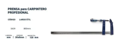 Prensa Sargento Tipo F Carpintero 120 X 800 Mm Bremen 5439 - comprar online
