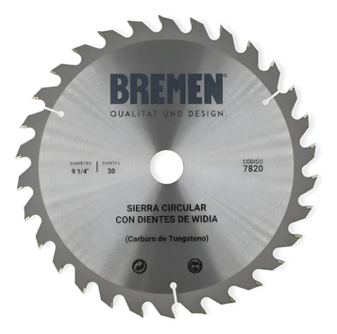 Disco Sierra Circular 9 1/4 23cm Bremen 7820 30 Dientes
