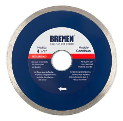 Disco Diamantado Continuo Humedo Bremen 115mm 4.5 plg 4525