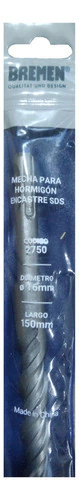 Mecha Broca Widia Sds Plus Hormigon 16 X 150mm Bremen 2750 - comprar online