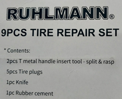 Kit Reparacion Rueda Auto Moto Bici 9 Pzs Ruhlmann Neumatico en internet