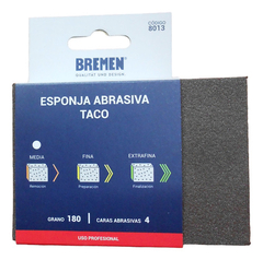 Imagen de Lija Esponja Abrasiva Lavable Flexible Bremen Taco Grano 180