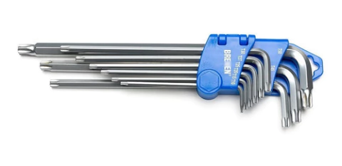 Juego Llaves Torx Tamper Extra Largas 9pzs T10 A T50 Bremen