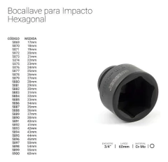 Llave Tubo Alto Impacto Hex 28mm Enc 3/4 PuLG Bremen 5880 en internet