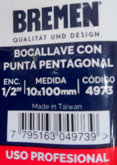 Tubo Bocallave Punta Pentagonal 10mm 1/2 Bremen Largo 4973 en internet