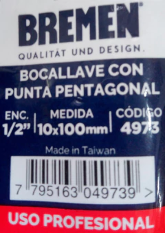 Tubo Bocallave Punta Pentagonal 10mm 1/2 Bremen Largo 4973 en internet