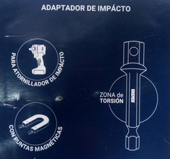Set Adaptador Taladro Impacto 1/4 - 1/4 3/8 1/2 Bremen 7871 - Herramientas Dali