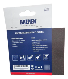 Imagen de Lija Esponja Abrasiva Lavable 8015 Flexible Grano 240 Bremen
