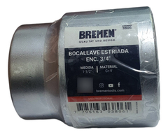 Tubo Bocallave Estriada 1-1/2 Encastre 3/4 Bremen 3806 - comprar online