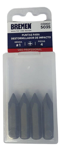 Set Juego 4 Punta Philips Ph1 Enc 5/16 Impacto Bremen 5035 - comprar online