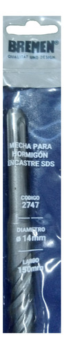Mecha Broca Widia Sds Plus Hormigon 14 X 150mm Bremen 2747 - comprar online