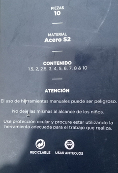 Llaves Allen Bremen Juego Metrico 10pz Punta Bola En Mm 7096 - Herramientas Dali