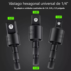 Set Juego 4 Adaptadores Hexagonal Impacto Taladro Ruhlmann - Herramientas Dali